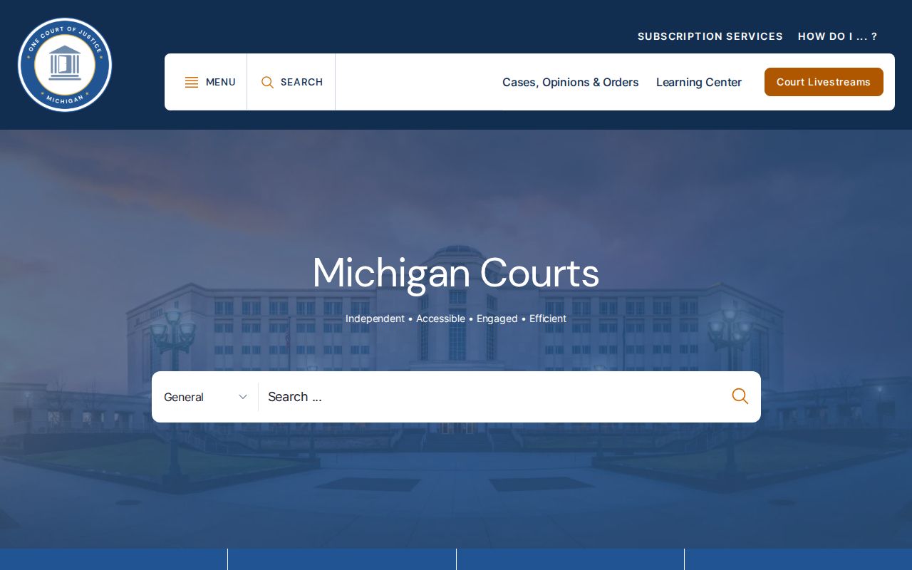 Arenac County case search Michigan judiciary public court records